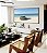 Quadro Horizontal Barco em Praia de Mar Azul Céu Claro Canvas Moldura - Imagem 5