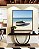 Quadro Quadrado Barco em Praia de Mar Azul Céu Claro Canvas Moldura - Imagem 2