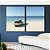 Duo de Quadros Barco em Praia de Mar Azul Céu Claro Canvas Moldura - Imagem 3