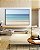 Quadro Horizontal Mar Azul Praia Relaxante Céu Claro Canvas Moldura - Imagem 5