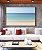 Quadro Horizontal Mar Azul Praia Relaxante Céu Claro Canvas Moldura - Imagem 2