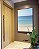 Quadro Vertical Mar Azul Praia Relaxante Céu Claro Canvas Moldura - Imagem 3
