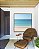 Quadro Quadrado Mar Azul Praia Relaxante Céu Claro Canvas Moldura - Imagem 5