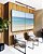 Duo de Quadros Mar Azul Praia Relaxante Céu Claro Canvas Moldura - Imagem 5