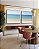 Duo de Quadros Quadrados Mar Azul Praia Relaxante Céu Claro Canvas Moldura - Imagem 5