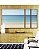 Trio de Quadros Estilizados Mar Azul Praia Relaxante Céu Claro Canvas Moldura - Imagem 1