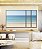 Trio de Quadros Estilizados Mar Azul Praia Relaxante Céu Claro Canvas Moldura - Imagem 3