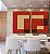 Duo de Quadros Abstrato Geométrico Minimalista Vermelho Marfim Canvas Moldura - Imagem 4