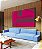 Quadro Horizontal Abstrato Mosaico Geométrico Degradê Rosa Canvas Moldura - Imagem 1
