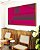 Quadro Horizontal Abstrato Mosaico Geométrico Degradê Rosa Canvas Moldura - Imagem 2