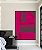 Quadro Vertical Abstrato Mosaico Geométrico Degradê Rosa Canvas Moldura - Imagem 1