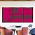 Trio de Quadros Abstrato Mosaico Geométrico Degradê Rosa Canvas Moldura - Imagem 4