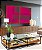 Duo de Quadros Abstrato Mosaico Geométrico Degradê Rosa Canvas Moldura - Imagem 2