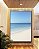 Quadro Vertical Praia de Areia Branca Mar Calmo Azul e Céu Claro Canvas Moldura - Imagem 3