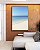 Quadro Vertical Praia de Areia Branca Mar Calmo Azul e Céu Claro Canvas Moldura - Imagem 4