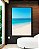 Quadro Vertical Praia de Areia Branca Mar Calmo Azul e Céu Claro Canvas Moldura - Imagem 5