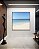 Quadro Quadrado Praia de Areia Branca Mar Calmo Azul e Céu Claro Canvas Moldura - Imagem 3
