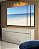 Trio de Quadros Estilizados Praia de Areia Branca Mar Calmo Azul e Céu Claro Canvas Moldura - Imagem 1