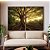 Duo de Quadros Árvore em Floresta e Luzes do Sol Natureza Canvas Moldura - Imagem 1