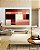 Quadro Horizontal Abstrato Geométrico Degradê Rosa Marrom Canvas Moldura - Imagem 1