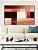 Quadro Horizontal Abstrato Geométrico Degradê Rosa Marrom Canvas Moldura - Imagem 2