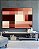 Quadro Horizontal Abstrato Geométrico Degradê Rosa Marrom Canvas Moldura - Imagem 4