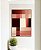 Quadro Vertical Abstrato Geométrico Degradê Rosa Marrom Canvas Moldura - Imagem 5