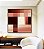 Quadro Quadrado Abstrato Geométrico Degradê Rosa Marrom Canvas Moldura - Imagem 3