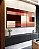 Trio de Quadros Abstrato Geométrico Degradê Rosa Marrom Canvas Moldura - Imagem 3