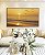 Quadro Horizontal Pôr do Sol Dourado na Praia Mar Calmo Canvas Moldura - Imagem 1