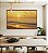 Quadro Horizontal Pôr do Sol Dourado na Praia Mar Calmo Canvas Moldura - Imagem 2