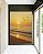 Quadro Vertical Pôr do Sol Dourado na Praia Mar Calmo Canvas Moldura - Imagem 3