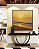 Quadro Quadrado Pôr do Sol Dourado na Praia Mar Calmo Canvas Moldura - Imagem 1