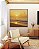 Quadro Quadrado Pôr do Sol Dourado na Praia Mar Calmo Canvas Moldura - Imagem 2