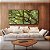 Duo de Quadros Quadrados Copa de Árvore Natureza Paisagem Canvas Moldura - Imagem 1