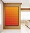 Quadro Vertical Abstrato Geométrico Degradê Laranja Amarelo Canvas Moldura - Imagem 3
