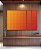 Trio de Quadros Estilizados Abstrato Geométrico Degradê Laranja Amarelo Canvas Moldura - Imagem 4