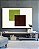Quadro Horizontal Abstrato Geométrico Minimalista Verde Vinho Canvas Moldura - Imagem 5