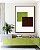 Quadro Vertical Abstrato Geométrico Minimalista Verde Vinho Canvas Moldura - Imagem 4