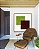 Quadro Quadrado Abstrato Geométrico Minimalista Verde Vinho Canvas Moldura - Imagem 4
