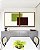 Duo de Quadros Quadrados Abstrato Geométrico Minimalista Verde Vinho Canvas Moldura - Imagem 1