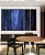 Trio de Quadros Estilizados Abstrato Tons de Azul Efeito Pintura Canvas Moldura - Imagem 3