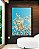 Quadro Vertical Árvore Flores Brancas Céu Azul Paisagem Canvas Moldura - Imagem 2