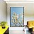 Quadro Vertical Árvore Flores Brancas Céu Azul Paisagem Canvas Moldura - Imagem 3