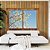 Duo de Quadros Árvore Flores Brancas Céu Azul Paisagem Canvas Moldura - Imagem 3