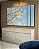 Trio de Quadros Estilizados Árvore Flores Brancas Céu Azul Paisagem Canvas Moldura - Imagem 4