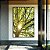 Quadro Vertical Árvore Folhas Verdes Reflexos do Sol Paisagem Canvas Moldura - Imagem 2