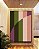 Quadro Vertical Abstrato Geométrico Rosa Verde Arte Canvas Moldura - Imagem 5