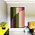 Quadro Vertical Abstrato Geométrico Rosa Verde Arte Canvas Moldura - Imagem 3