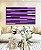 Quadro Horizontal Abstrato Mosaico Geométrico Listras Rosa Roxo Lilás Canvas Moldura - Imagem 5